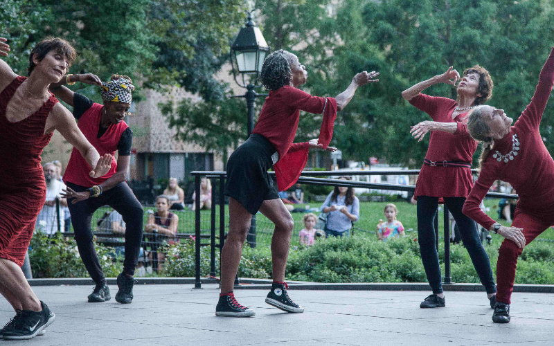 Dancers performing