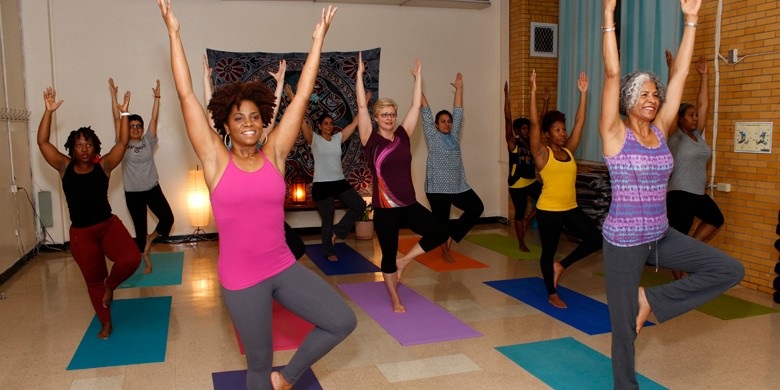 Picture of women doing yoga poses