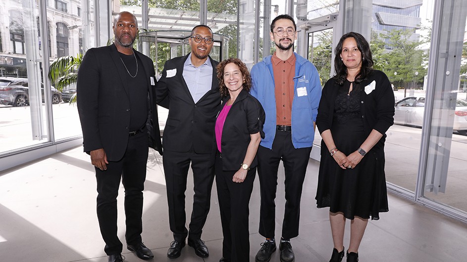 A group of grantees pose for a photo.