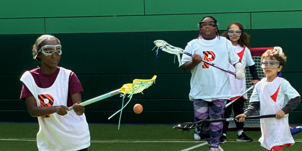 Children playing lacrosse