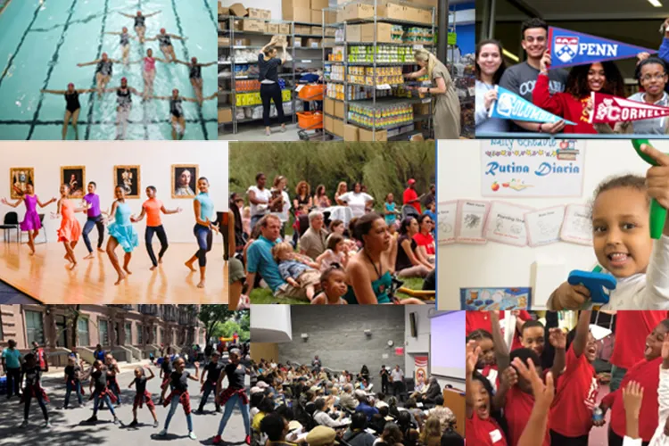 a collage of photos of people smiling.