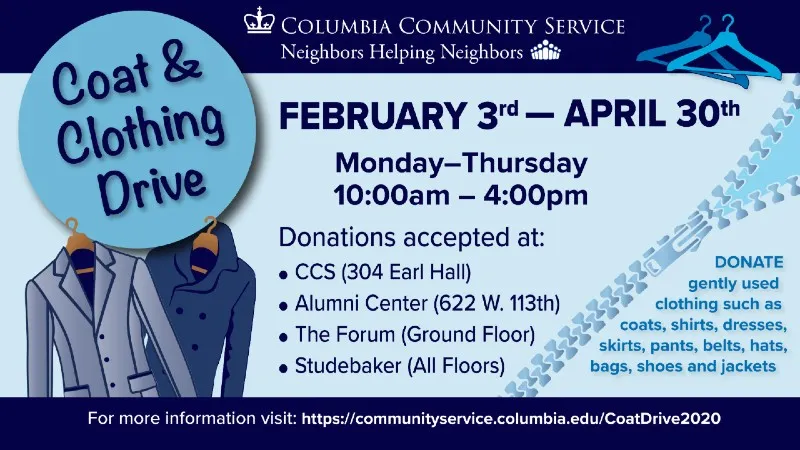 Coat drive decorative flyer.