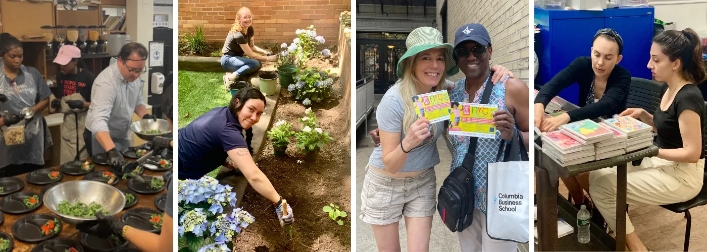 Columbia volunteers at CCS grantees